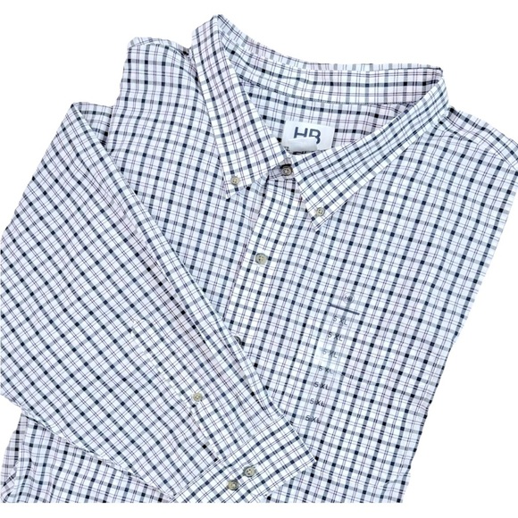 Harbor Bay Other - HB Harbor Bay Men’s 5XL Plaid Navy Purple Long Sleeve Shirt